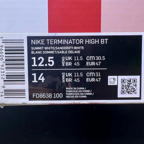 Nike Terminator High BT Be True Summit White SandDrift FD8638-100 Men’s Sz 12.5